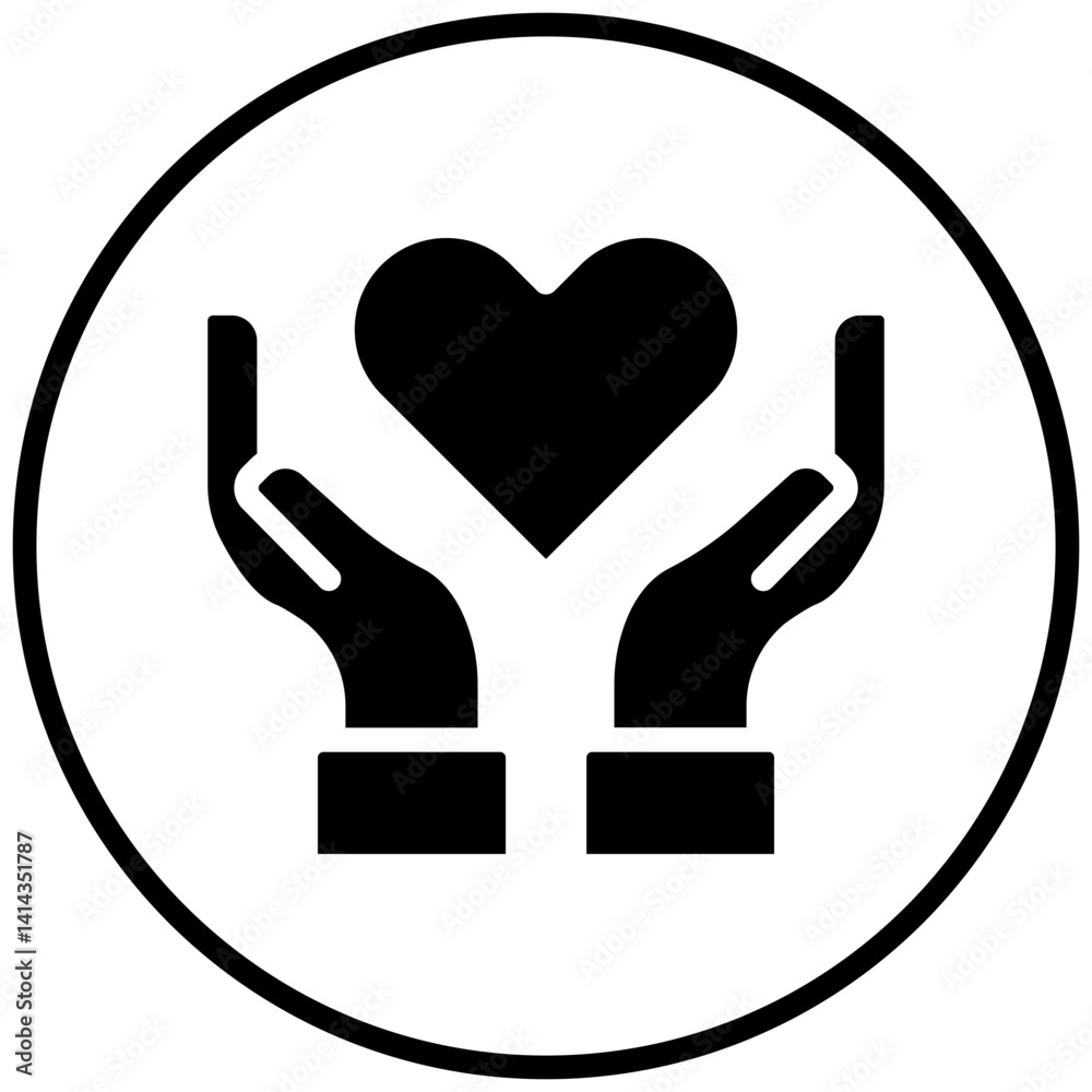 Obraz premium Care Icon Style