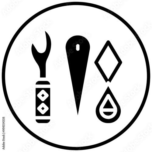 Sewing Tool Icon Style