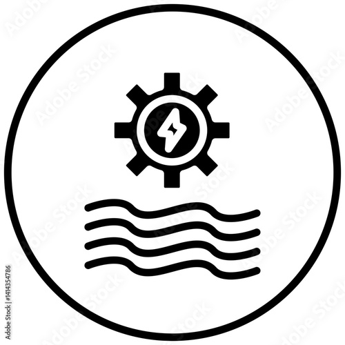 Hydro Power Icon Style