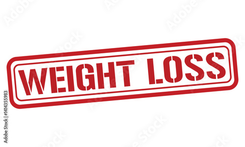 WEIGHT LOSS red stamp text vector, rubber stamp