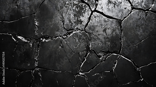 The old tree bark showed a cracked, rough texture with a brown, leather-like pattern on its dry surface, reminiscent of a weathered stone wall