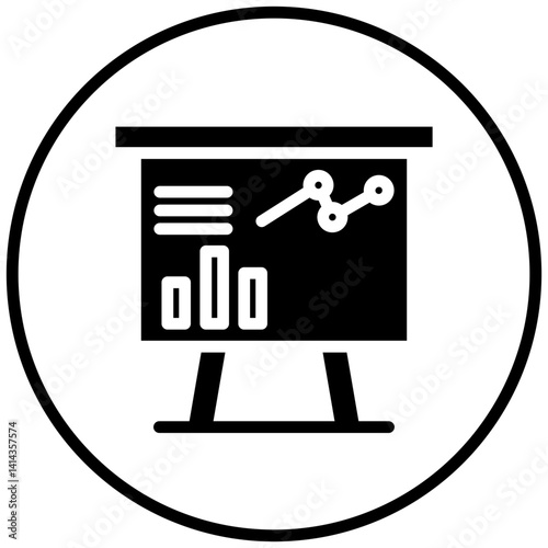 Statistics Presentation Icon Style