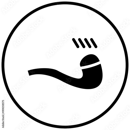 Smoking Pipe Icon Style