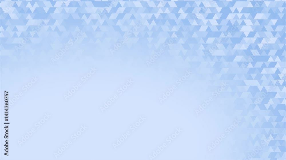 Royal blue color multiple triangular shapes appearing and disappearing faded modern design geometrical background