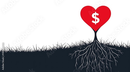 Money growing like a love plant