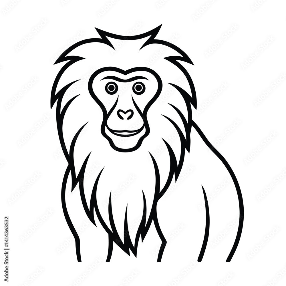 Obraz premium Wild lion head vector illustration, tribal cartoon animal design