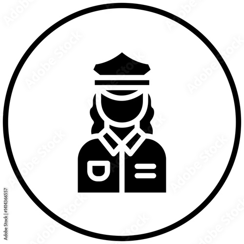 Lady Police Icon Style
