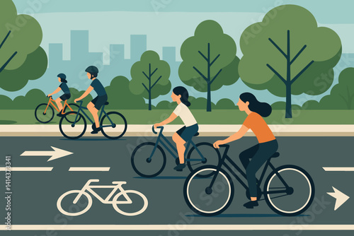 The urban cycling scene is being promoted as a flat and eco-friendly mode of transport