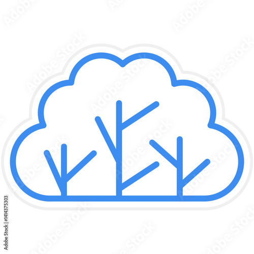 Shrub Vector Icon Style