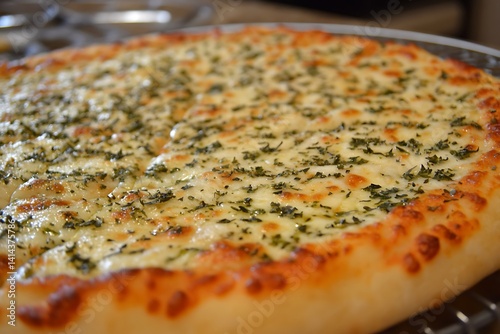Classic Margherita Pizza with a Crispy Crust and Fresh Basil photo