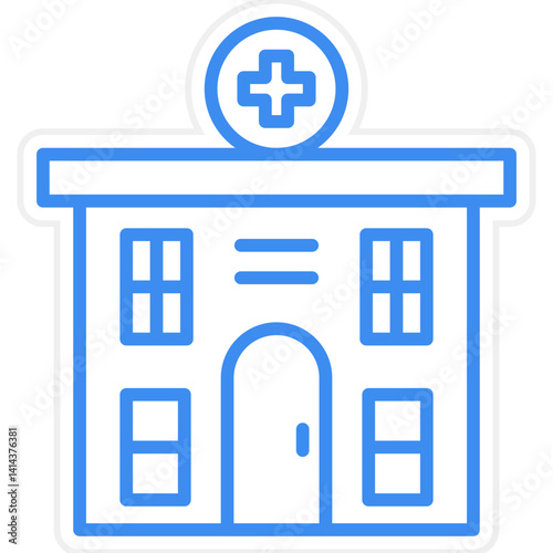 Rehab Clinic Vector Icon Style