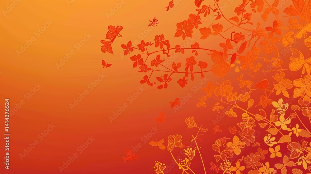 Mother's Day Orange - Red Background: Demonstrating Mother's Fiery and Warm - Filled Endless Maternal Love with the Warmth of Orange - Red Mother's Day Orange - Red Background: Demonstrating Mother's Fiery and Warm - Filled Endless Maternal Love with the Warmth of Orange - Red