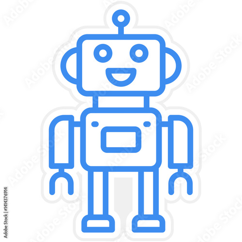 Robot Vector Icon Style