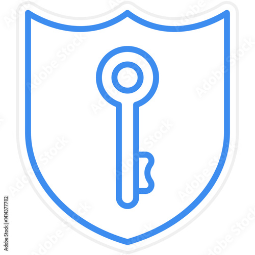 Security Key Vector Icon Style