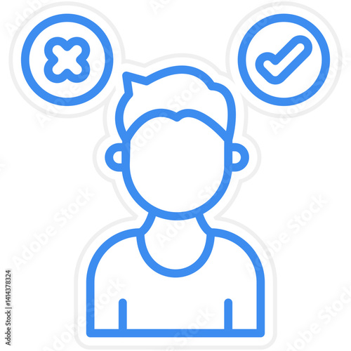 Decision Making Vector Icon Style