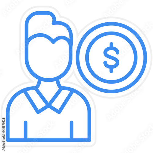 Cost Per Acquisition Vector Icon Style