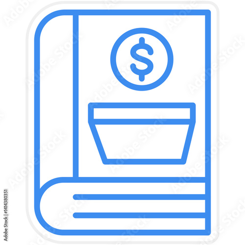 Saving Book Vector Icon Style