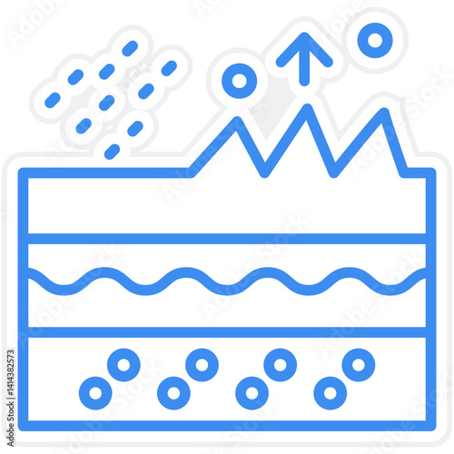Exfoliation Vector Icon Style
