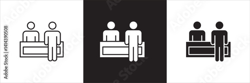 Business training icon. Business coaching icons. Icon symbol compatible for teaching, education, management, seminar, lecture, presentation, meeting, course, workshop. Vector illustration