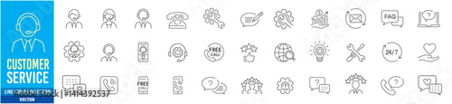 Customer service icon set. 