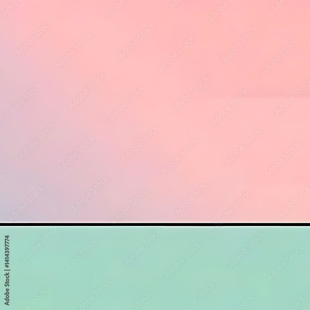 Fototapeta premium Abstract Pastel Pink and Mint Green Background