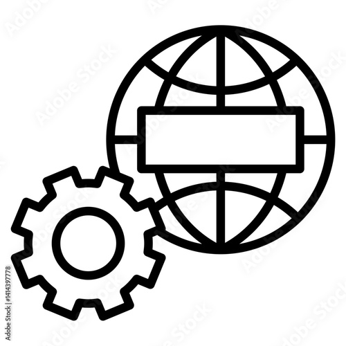 Dns Settings Icon Element For Design