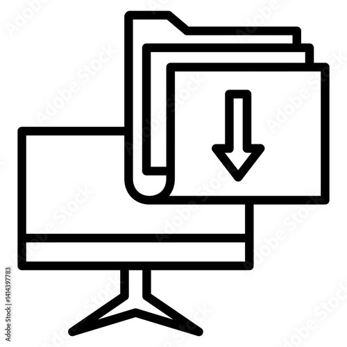Ftp Server Icon Element For Design