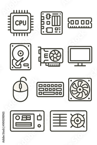 Parts used in building and running a personal computer