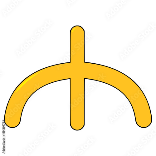 manat icon illustration hand drawn isolated vector