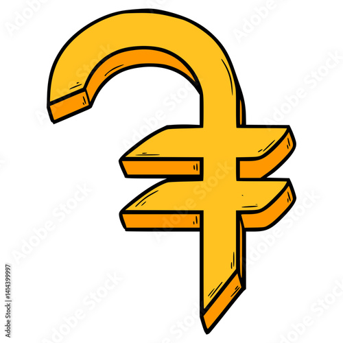 dram icon illustration hand drawn isolated vector