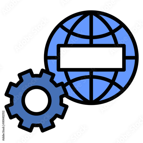 Dns Settings Icon Element For Design