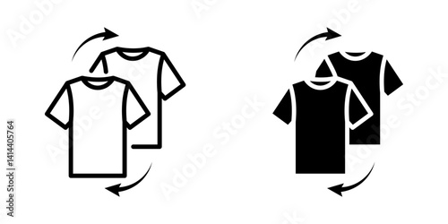 Change clothes Icon set. Symbol isolated white background. vector illustration. color editable.