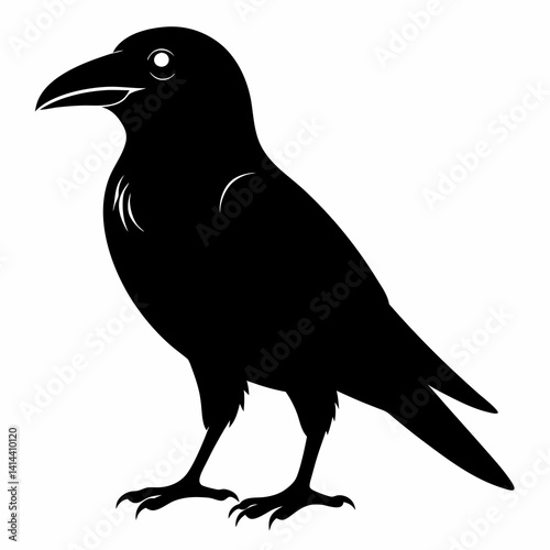 Black Crow Silhouette Clipart