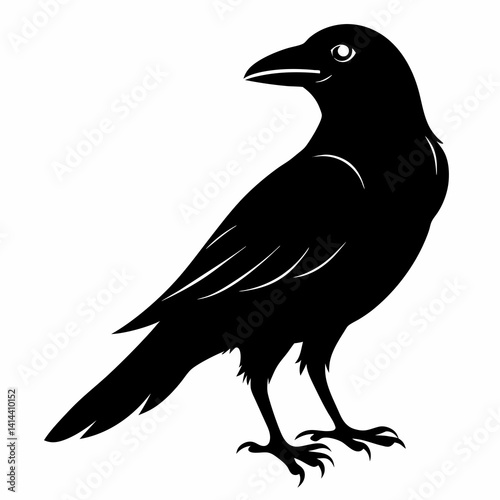 Black Crow Silhouette Clipart