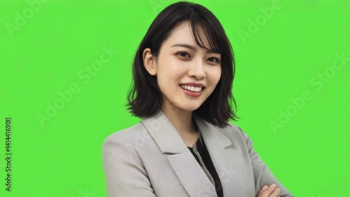 笑っている女性幹部の女性