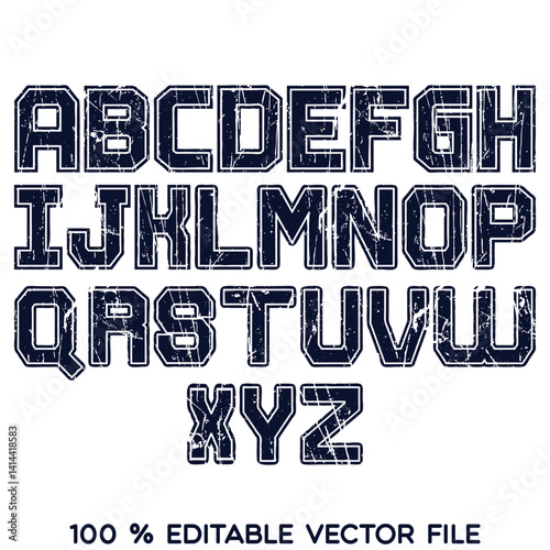 Classic college font. Vintage sport font in american style for football, baseball or basketball logos and t-shirt. Athletic department typeface, varsity style font. Vector
