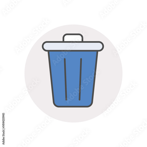 Recycle Bin vector icon stock illustration