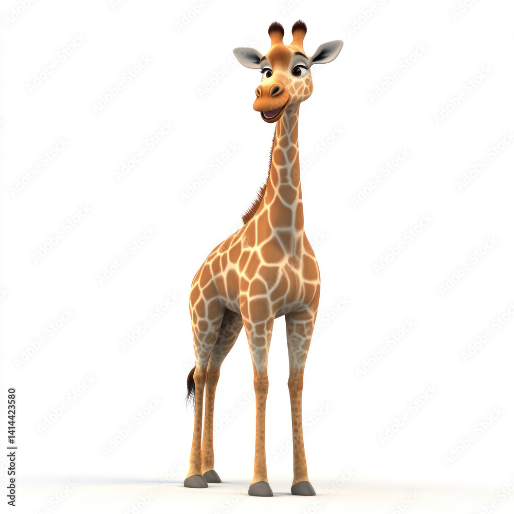 Naklejka premium giraffe isolated on white
