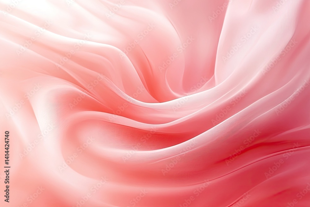 Obraz premium Abstract Pink Fabric Texture Background with Soft Folds and Light Gradient Effect