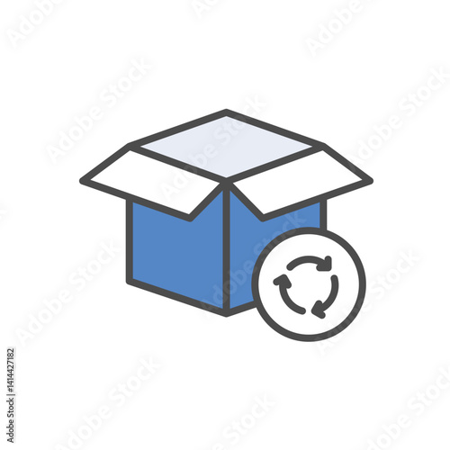 Box vector icon stock illustration