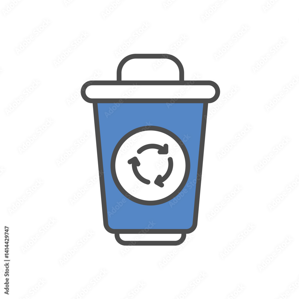 Trash Can vector icon stock illustration Trash Can vector icon stock illustration