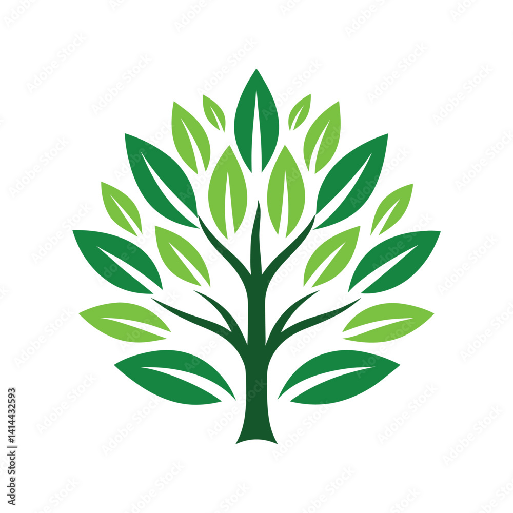 Clean Symmetrical Tree Branches Logo Icon Clean Symmetrical Tree Branches Logo Icon