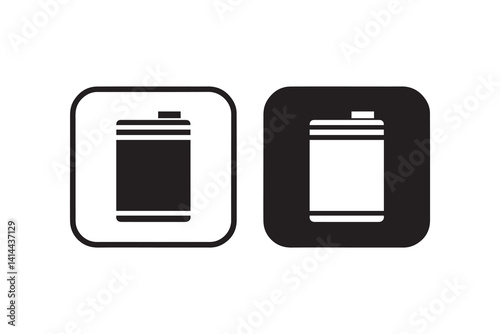 Container box vector silhouette isolated in white background 