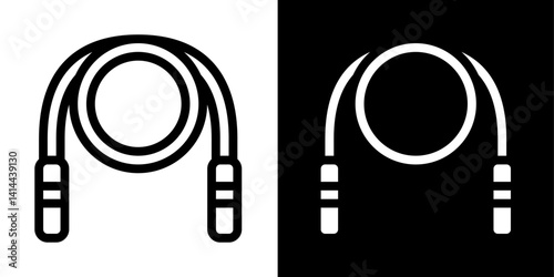 jumping rope line and glyph icon, outline and glyph vector sign, linear and glyph style pictogram isolated on white and black. crossfit symbol, logo, icon, illustration