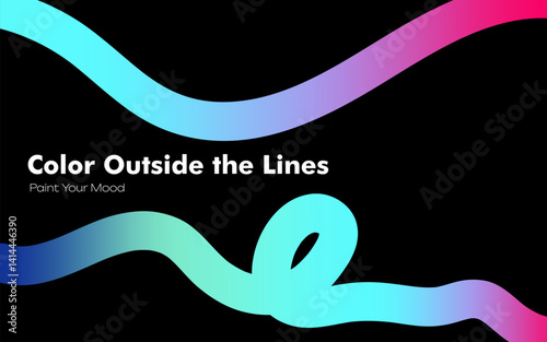 Dynamic and colorful curved lines create a contemporary feel. Use this abstract background for posters, banners, digital art, and creative projects.