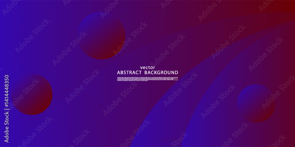 Fototapeta premium Dark purple and blue gradient 3D background with abstract curves. Simple and elegant wave pattern concept. Vector Eps10