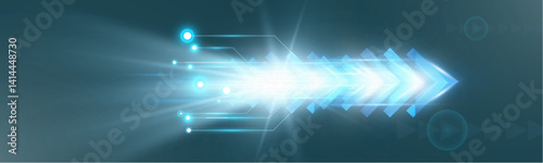 Futuristic speed background with glowing arrows, motion blur, digital technology concept, fast-moving elements, dynamic light trails, high-tech energy flow, acceleration effect, sci-fi motion design.