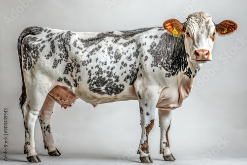 Close-up of a cute cow calf. Beautiful simple AI generated image