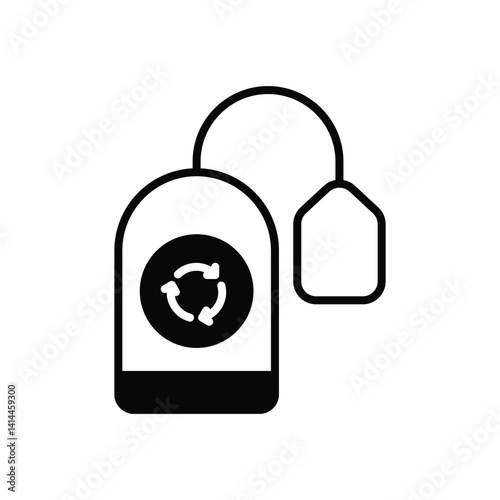 Tea Bag vector icon stock illustration
