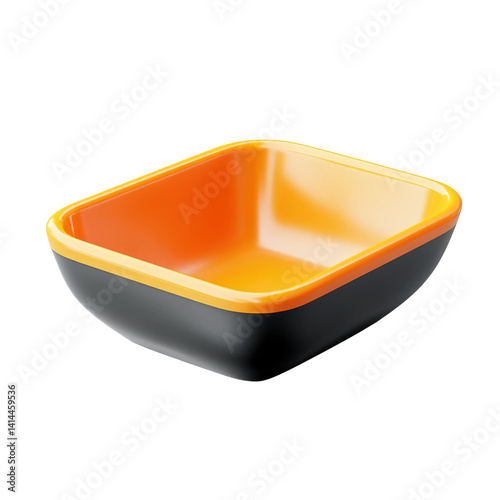 Vibrant bowl kitchen photography fresh food from a top view. Isolated on transparent background, png.